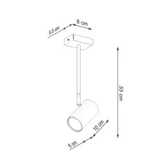 Plafon NORANO czarny 33x6x10cm nowoczesna lampa GU10 do salonu  - Miniaturka zdjęcia nr 4