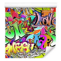 Tapeta nowoczesna młodzieżowa kolorowe graffiti