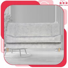 Wersalka SARA 200x95 cm jasnoszara rozkładana kanapa z pojemnikiem sofa do salonu Aura - Miniaturka zdjęcia nr 2