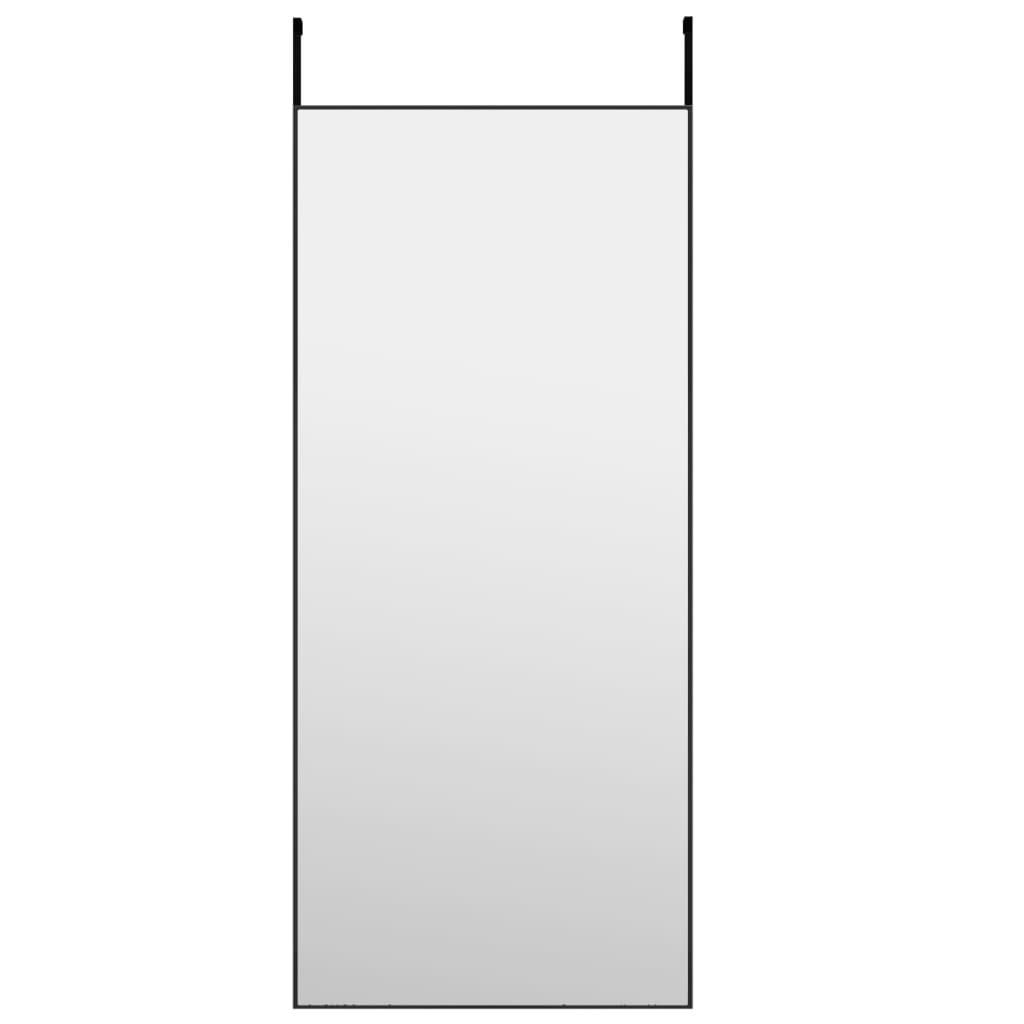 Lustro 40x100 cm do sypialni łazienki na drzwi szkło i aluminium czarne nr. 1