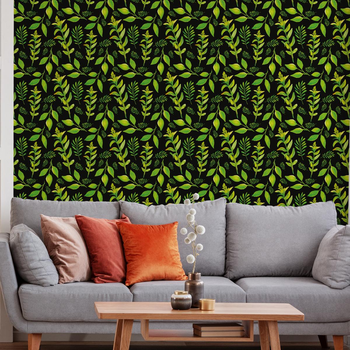 Tapeta Do Salonu Leśne LIŚCIE Rośliny Natura Dekor  nr. 6