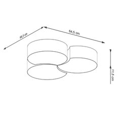 Plafon CIRCLE 3B biały 11.5x64.5x64.5cm E27 nowoczesna lampa do salonu - Miniaturka zdjęcia nr 4