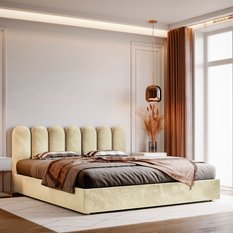 Panele tapicerowane 30x100 cm płotek magic velvet kremowy - Miniaturka zdjęcia nr 5