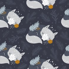 Tapeta Dla Dzieci Śpiące LISKI Liście Rolka 10m  - Miniaturka zdjęcia nr 6