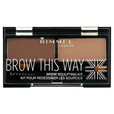 Rimmel Eyebrow Kit Brow This Way mid brown 002
