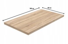 Blat laminowany 100x60 cm dąb sonoma laminowany grubość 3,8 cm do kuchni - Miniaturka zdjęcia nr 3