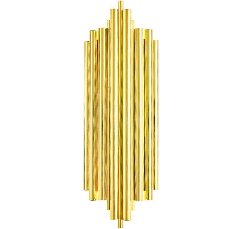 Kinkiet art deco munspel gold harmony 50 cm do sypialni salonu złoty 