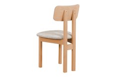 Krzesło drewniane do jadalni NILO tapicerowane dąb artisan/jasnobeżowe  - Miniaturka zdjęcia nr 4