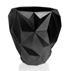 Donica Geometric Black Metallic Poli 19 cm