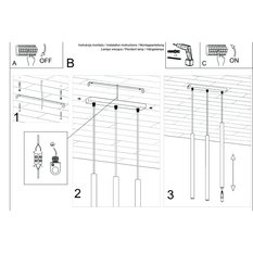 Lampa wisząca Pastelo 94x5x30cm do sypialni salonu zielona oliwka - Miniaturka zdjęcia nr 6