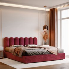 Panele tapicerowane 30x100 cm płotek magic velvet bordowy - Miniaturka zdjęcia nr 5