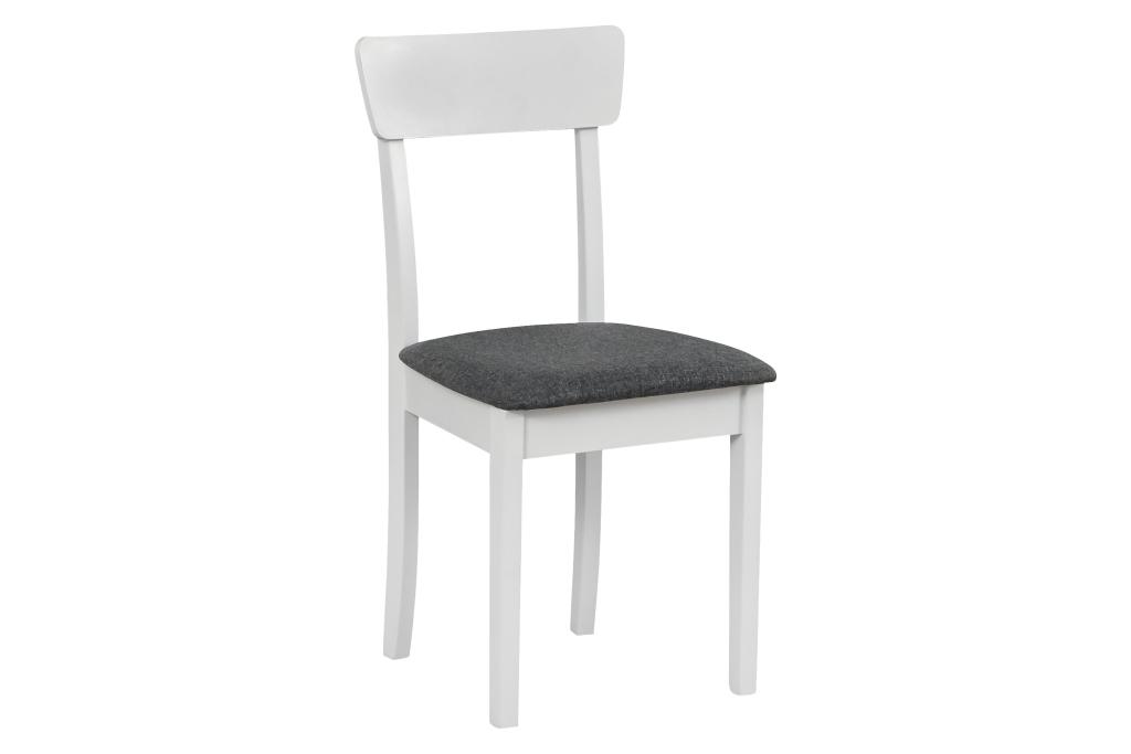 Krzesło drewniane LIVA 86x40x43 cm drewniane bukowe do jadalni białe ciemny szary