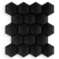 Panele tapicerowane 35x40 cm na ścianę hexagon czarny - Miniaturka zdjęcia nr 5