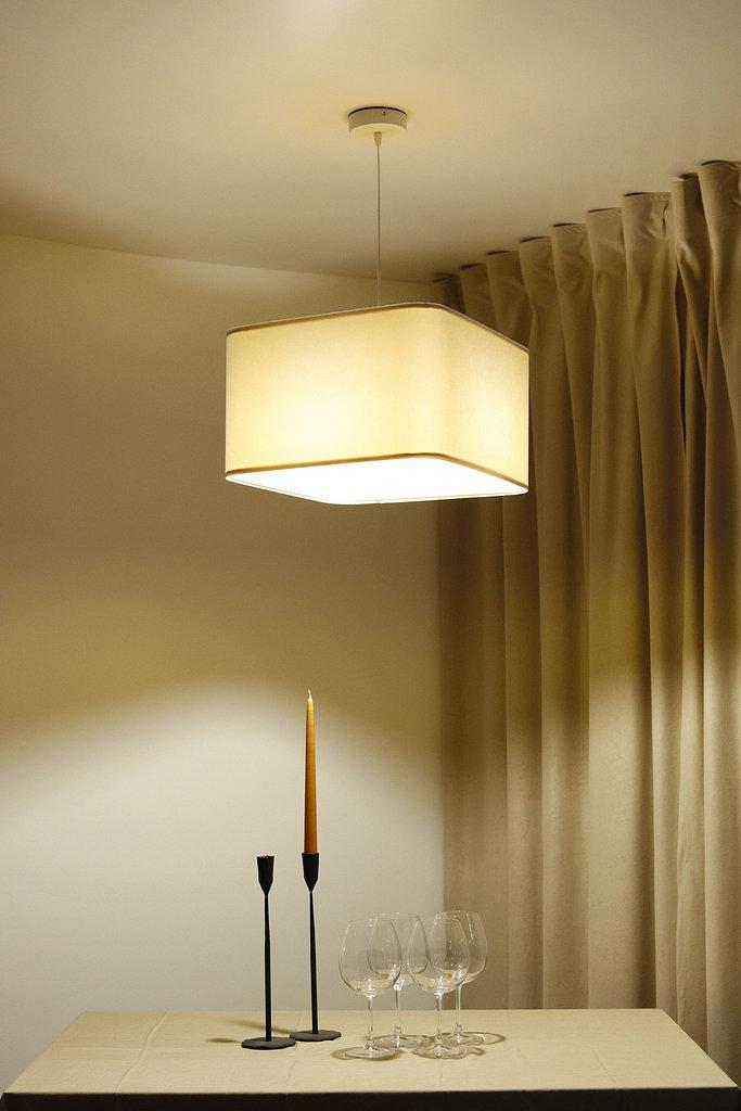 Lampa wisząca Kwadro 40cm biała do salonu nr. 6