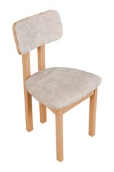 Krzesło drewniane do jadalni NILO tapicerowane dąb artisan/jasnobeżowe  - Miniaturka zdjęcia nr 3
