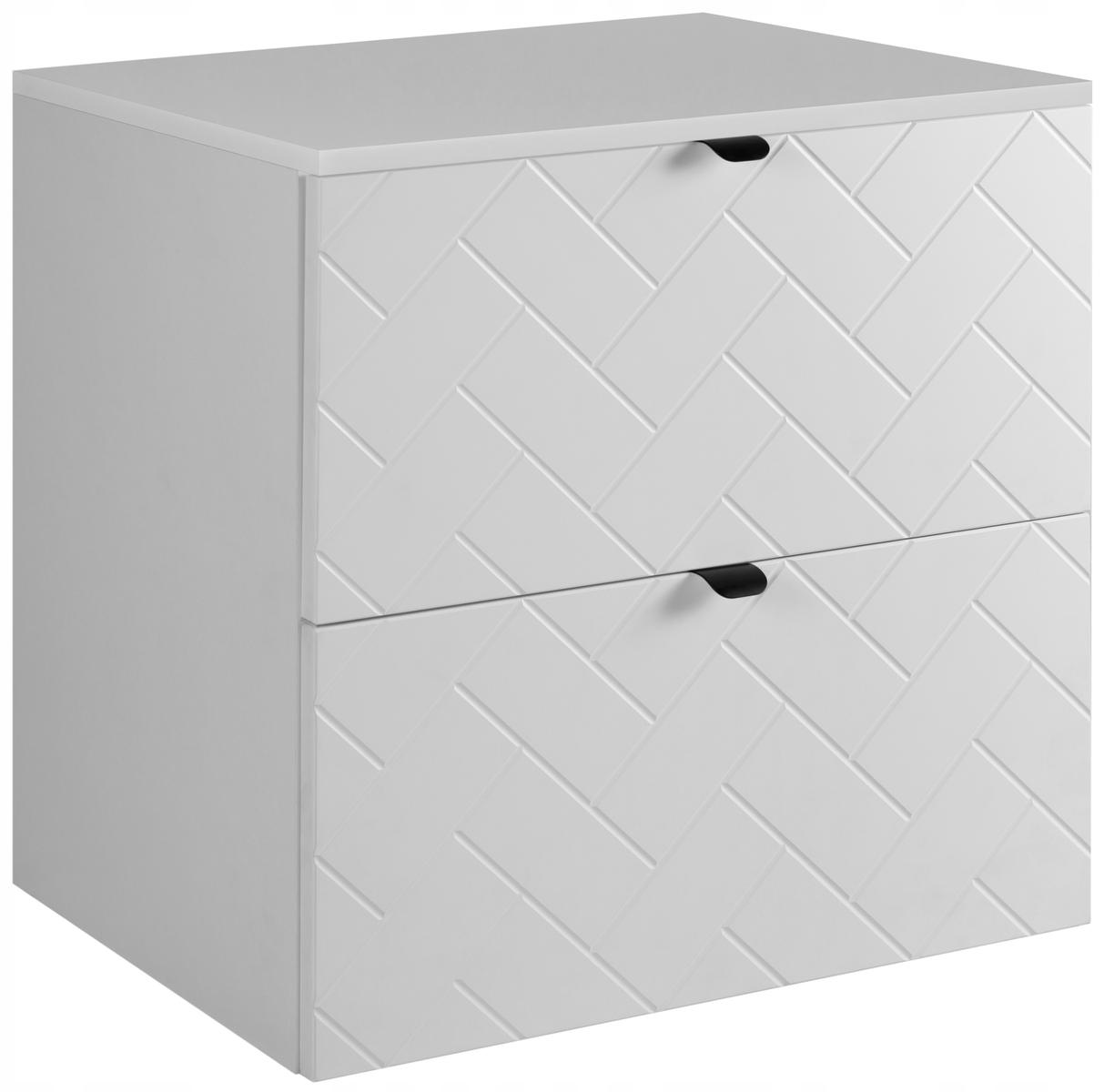 Szafka łazienkowa TREND 80 cm z regałem i blatem biały dąb craft nr. 3