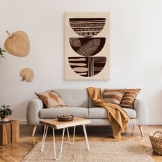 Obraz Do Sypialni Azteckie Wzory Styl Boho Minimalizm 80x120cm - Miniaturka zdjęcia nr 3