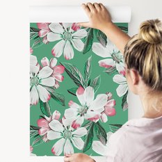 Tapeta W Rolce Kolorowe KWIATY Tropikalne Ozdoba 53x1000  - Miniaturka zdjęcia nr 6
