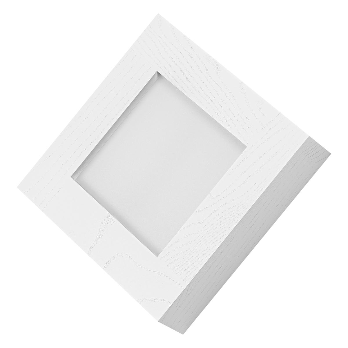 Panel LED 20 x 20 x 5 cm plafon z drewna biały 18W kinkiet 4000K do salonu