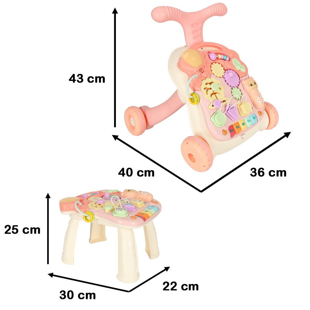Pchacz chodzik interaktywny stolik edukacyjny 3w1 dla dziecka nr. 8