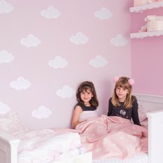 NAKLEJKA NA ŚCIANĘ DO POKOJU 60x30 DZIECKA BIAŁE CHMURKI - Miniaturka zdjęcia nr 5