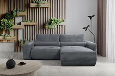 Narożnik z funkcją spania LEO 255x162 cm prawy sprężyny bonell Tilia 56 sztruks pomarańczowy - Miniaturka zdjęcia nr 11