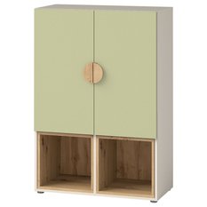 Szafka 80,1x39,7x116,5 cm Melo z dwoma drzwiczkami i dwoma półkami awokado do pokoju lub salonu czy sypialni - Miniaturka zdjęcia nr 1