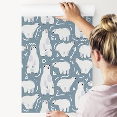 Tapeta Ścienna Dla Dzieci NIEDŹWIEDZIE Polarne 53x1000  - Miniaturka zdjęcia nr 8
