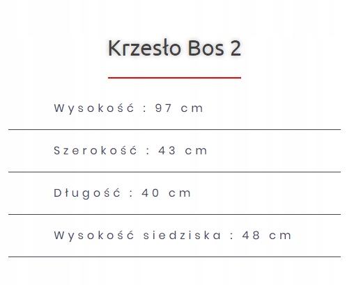 Krzesło BOS 2 40x43x97 cm z drewna litego tapicerowane do jadalni brązowe z brązowym siedziskiem nr. 4