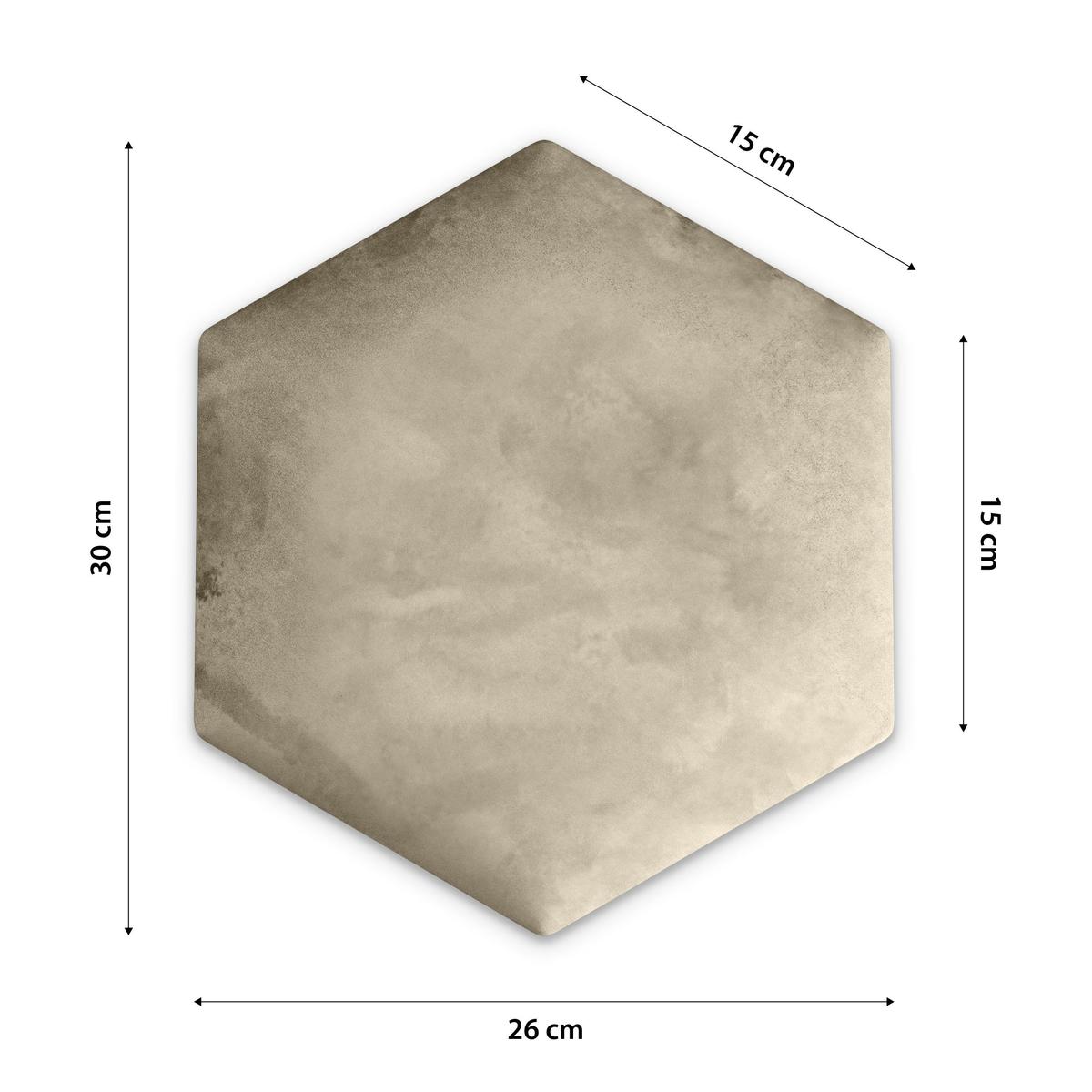 Panele tapicerowane 26x30 na ścianę hexagon kremowy nr. 3