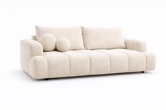 Kanapa rozkładana trzyosobowa Mediolan 250 cm BLUVEL 22 sofa z funkcją spania velvet kremowa - Miniaturka zdjęcia nr 2