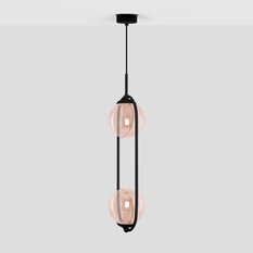 Lampa wisząca K-5121 VENTA 18.5x100x14 cm do salonu lub pokoju bursztynowy/czarny - Miniaturka zdjęcia nr 2