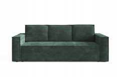 Kanapa CORDA 248x96x93 cm sofa z funkcją spania automat i pojemnik BOUCLE zielona do salonu - Miniaturka zdjęcia nr 4