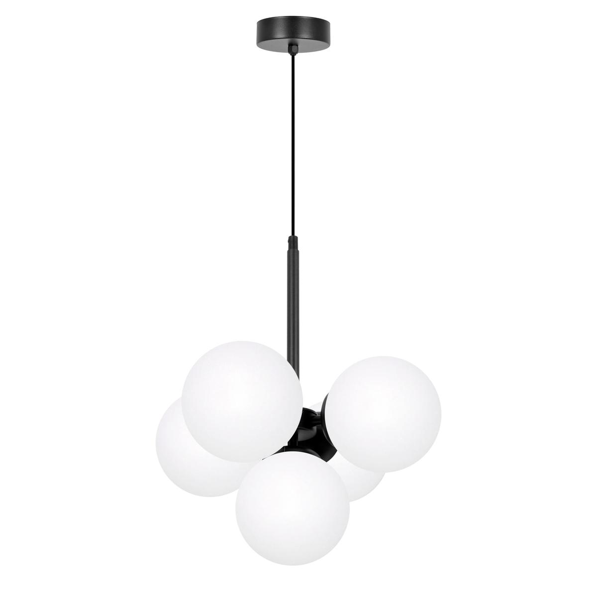 Lampa wisząca K-5362 INEZ 38x68x38 cm do salonu lub pokoju czarny/biały