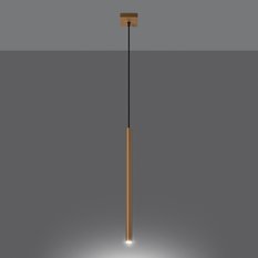 Lampa wisząca PASTELO 1 złota 115x3.5x3.5cm nowoczesna G9 do salonu - Miniaturka zdjęcia nr 3