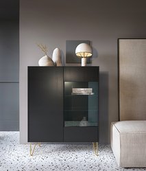 Witryna WT97 system HARMONY czarny grafit / marmur royal - Miniaturka zdjęcia nr 5