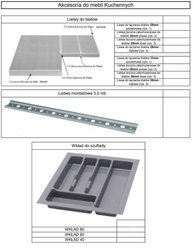 Szafka kuchenna 15x52x82 cm cargo kuchenne dąb lancelot do kuchni - Miniaturka zdjęcia nr 11