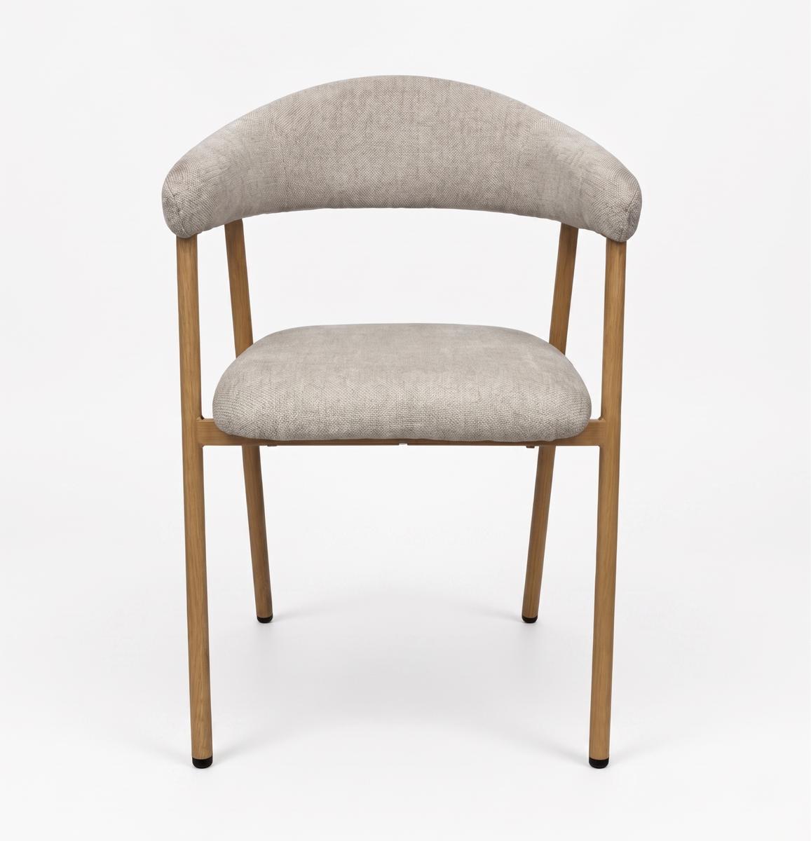 2x krzesło tapicerowane do jadalni VANO stelaż kolor dąb, tkanina szenil jasny beż cena za jedną sztukę 220 zł nr. 2