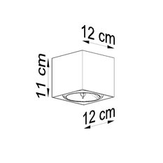 Plafon BLAKE biały 11x12x12cm nowoczesna lampa GU10/ES111 do salonu  - Miniaturka zdjęcia nr 5