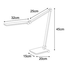 Lampka biurkowa K-BL1121 RICO 15x77x57 cm do biura lub pokoju srebrny - Miniaturka zdjęcia nr 7