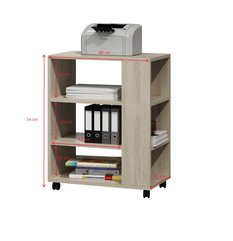 Stolik pod drukarkę 60 cm do biura gabinetu dąb sonoma - Miniaturka zdjęcia nr 3