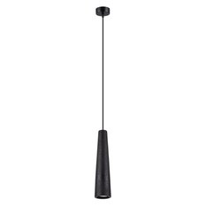 Lampa wisząca ELECTRA czarna beton 125x8x8cm nowoczesna G10 do salonu - Miniaturka zdjęcia nr 1