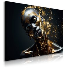 Obraz Na Płótnie Abstrakcyjna Kobieta W Złocie 120x80 Dekoracja Nowoczesna - Miniaturka zdjęcia nr 1