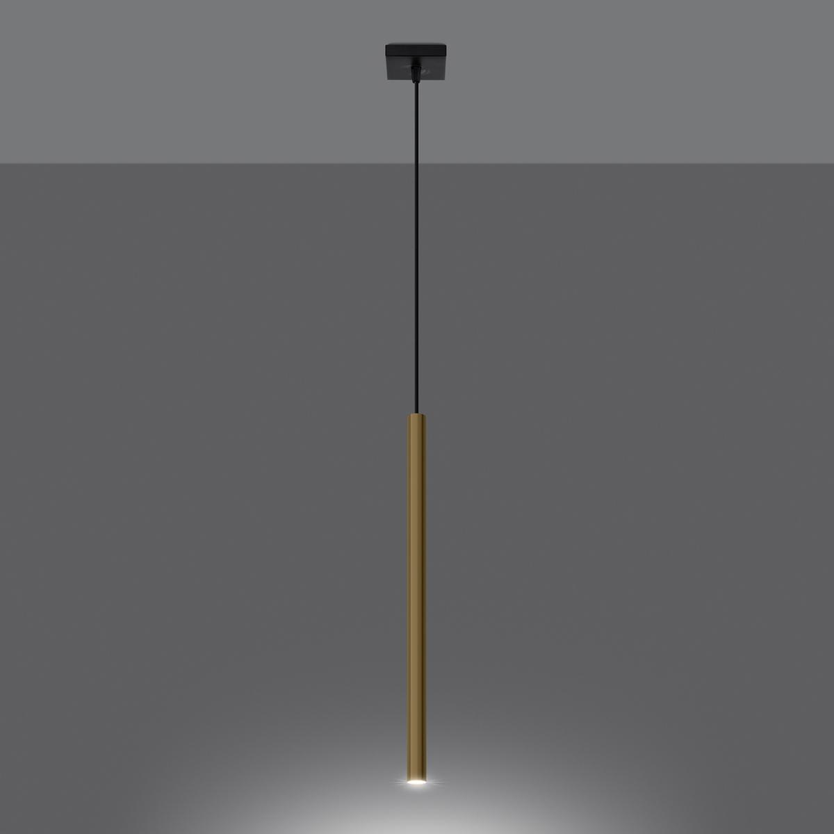 Lampa Wisząca PASTELO 1 złoty połysk 100x8x8cm nowoczesna G9 do salonu nr. 3