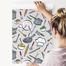 Tapeta garnki akcesoria kuchenne do kuchni jadalni  - Miniaturka zdjęcia nr 4
