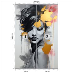 Fototapeta Do Sypialni Nowoczesny PORTRET Kobieta Styl Glamour Dekor Nowoczesny - Miniaturka zdjęcia nr 2