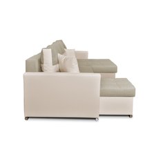 Narożnik Figo BIG 296x74x140 cm kształt U z funkcją spania i przechowywania do salonu Twist beżowy - Miniaturka zdjęcia nr 2