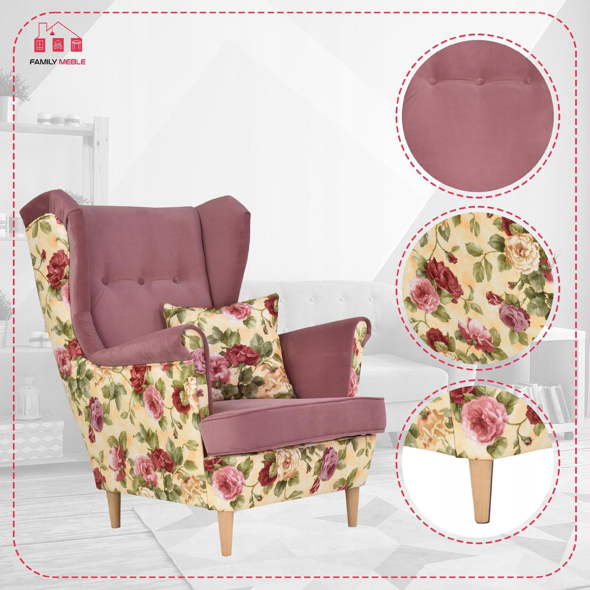 Fotel uszak Ari Print Duo Family Meble nr. 4