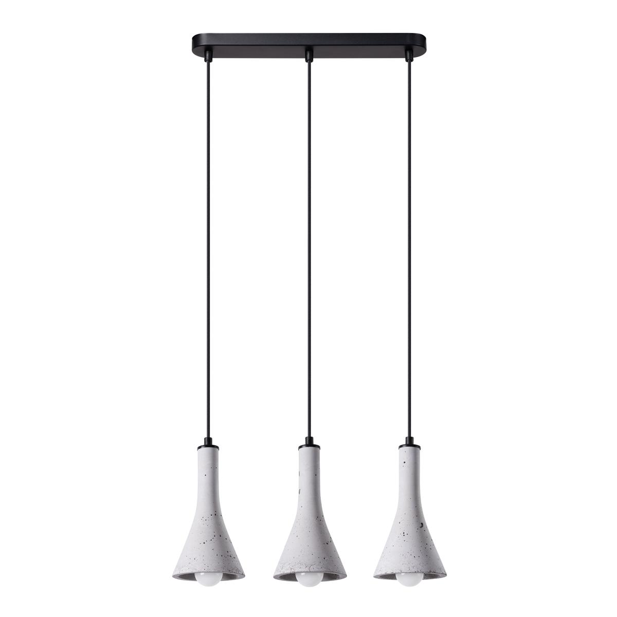 Lampa wisząca REA 3L beton 110x12x46cm nowoczesna E14 do salonu nr. 1