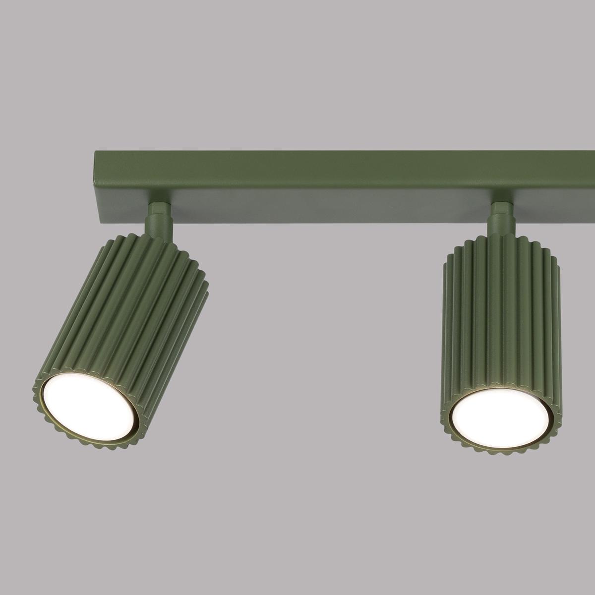 Lampa KARBON 3L 16.5x6.5x45cm 3xGU10 nad łóżkiem do sypialni salonu garderoby zielony oliwkowy nr. 6